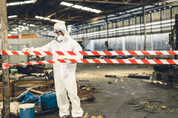 Professional Biohazard Cleanup technician working in Altamont, NY